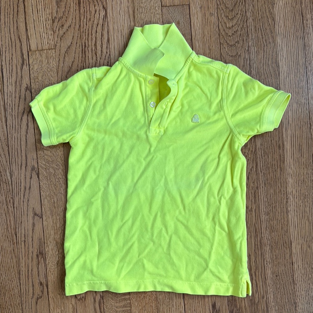 Neon Yellow Kids Polo Shirt